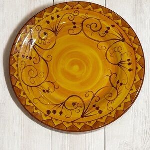 Pier 1 KARISTAN Dinner Plate 11.25" Earthenware Hand Painted Replacement EUC